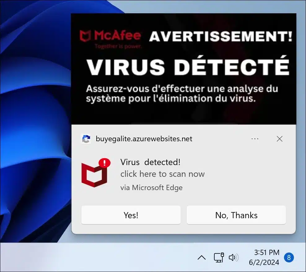 Virus Détecté