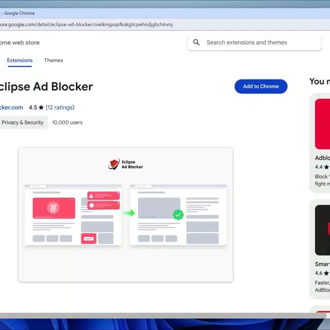 Eclipse Ad blocker chromestore